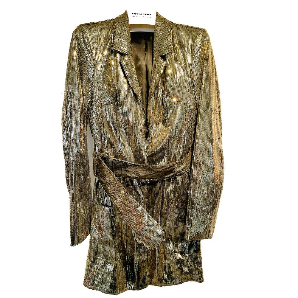Gold Sequin Blazer